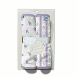 Lilac Ribbons Burp Cloth Set