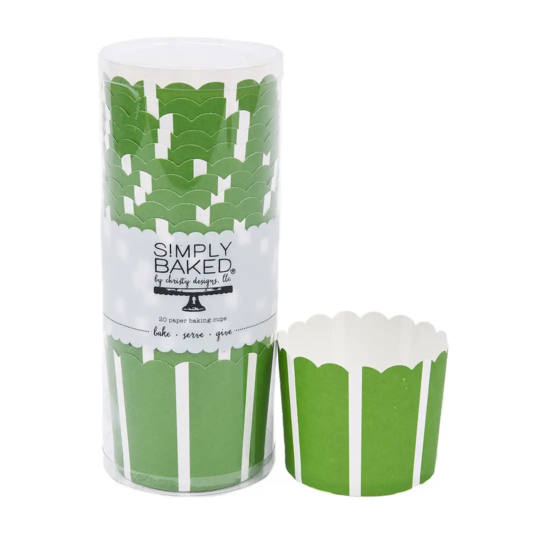 Large Green Baking Cups