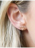 Open Hearted Stud Earring