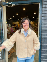 Boucle Fur Trim Jacket