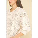 Eyelet Knit Cardigan