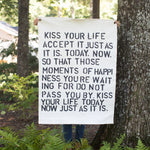 Kiss Your Life Canvas Wall Hanging