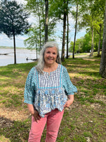 Ivy Jane Multi Blues Top