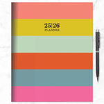 July 2025 - June 2026 Super Stripe Weekly - Monthly Planner