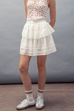 Tiered Away Miniskirt