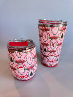 Christmas Cameos Stemless Wine Cup 12oz