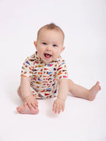 Varsity Flags Polo Romper