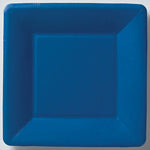 Blue Square Dessert Linen Plates