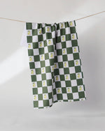Pear Checker Geometry Tea Towel