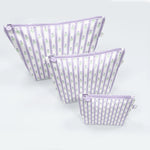 Lilac Ribbons Easy Clean Wipeable Pouch Set