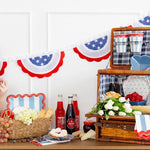 Hamptons Stripes Scalloped Paper Plate