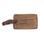 Leather Luggage Tag Cheshire Cat