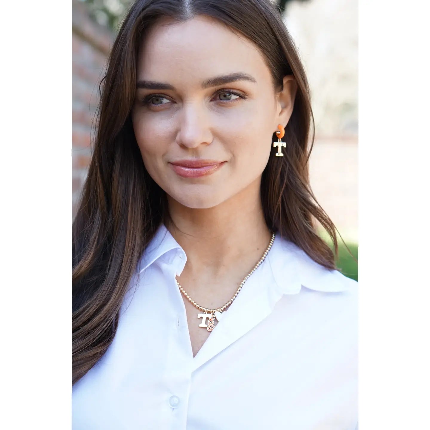 Power T Charm Necklace