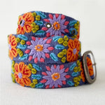 Prairie Flowers Embroidered Wool Belt