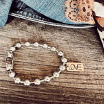 Love Brass Tag Bracelet