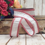 Red + White Checkered Edge Ribbon