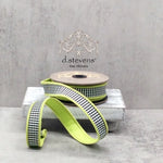 Lime Mini Check Ribbon