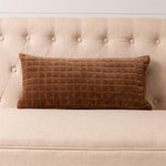 Quilted Velvet Lumbar Pillow