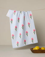 Spatial Bloom Geometry Tea Towel