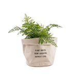 Planter Canvas Plant Smiles, Grow Laughter Large