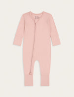 Boody Baby LS Romper Dusty Pink
