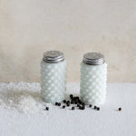 Milk Glass Salt and Pepper Shaker Set