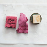 Saying + Scalloped Wash Cloths