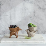 Stoneware Bird + Bowl