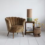 Velvet Fabric Upholstered Chair
