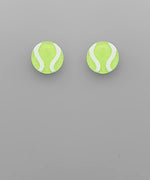 Sport Ball Glitter Stud Earring