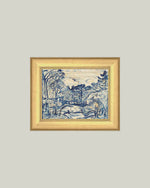 Forest with Woodcutter Framed Artwork