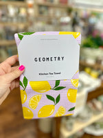 Sweet Lemon Geometry Tea Towel