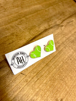Tennis Heart Stud Enamel