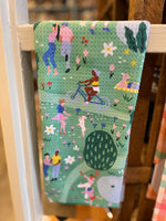 Spring Festival Geometry Tea Towel