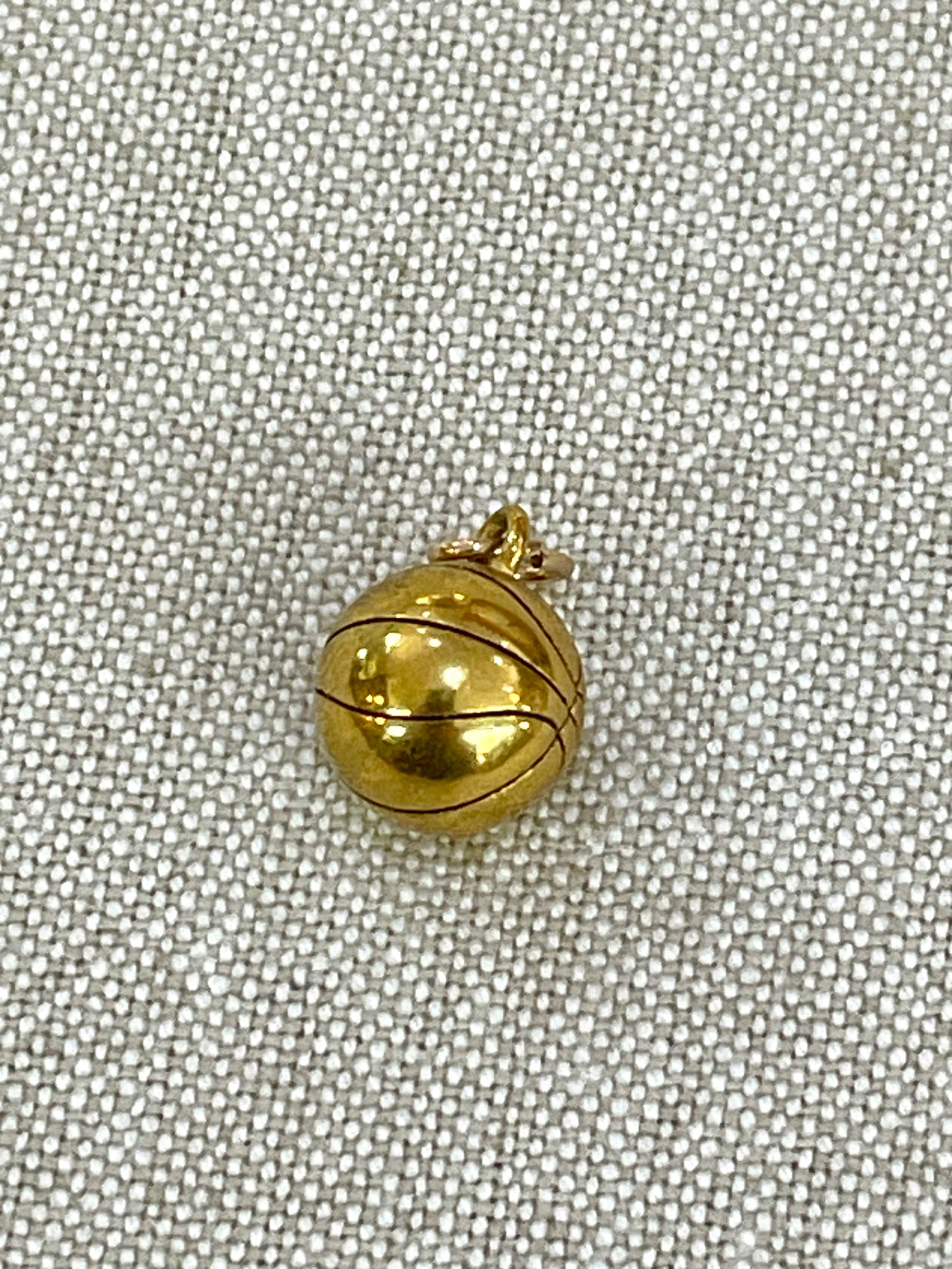 Gold Basketball Charm
