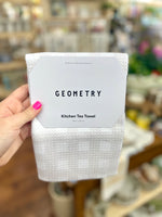 Gigi Beige Geometry Tea Towel
