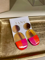 Color Block Natural Drop Earrings