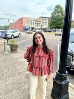 Multi Striped Tier Top