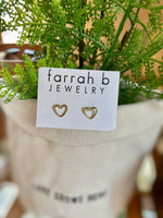 Open Hearted Stud Earring