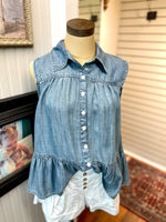 Ivy Jane Denim Tiered Top
