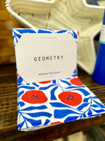 Dancing Poppies Geometry Tea Towel