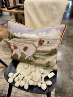 Pointer in the Field NeedlePoint Pillow