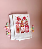 Tea Towel Valentine Bottle