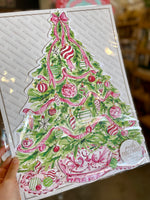 Placemat Tree with Pink Ribbon and Bow Tree Shape