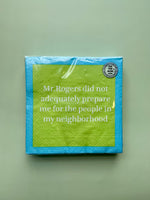 Drinks on Me Cocktail Napkins : Mr Rogers