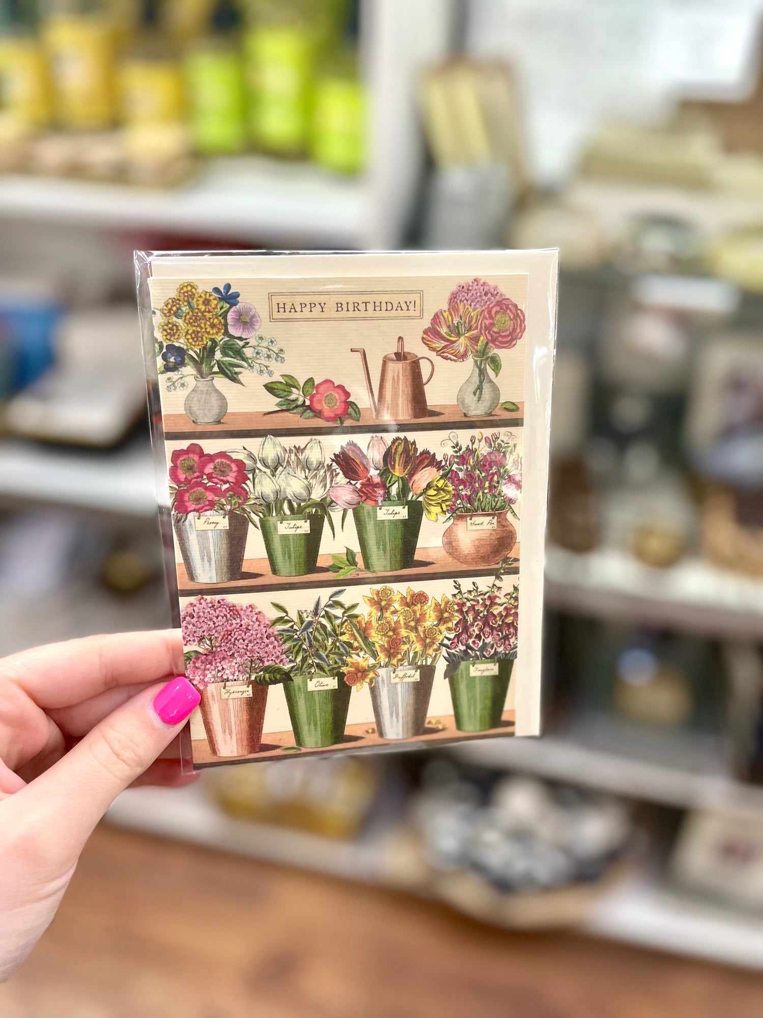 Happy Birthday Flower Market Greeting Card