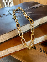 Gold Paper Clip Necklace
