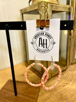 For Orange and White Earrings