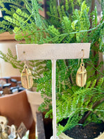 Cross Oval Drop Earrings
