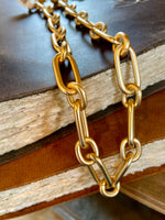 Gold Paper Clip Necklace